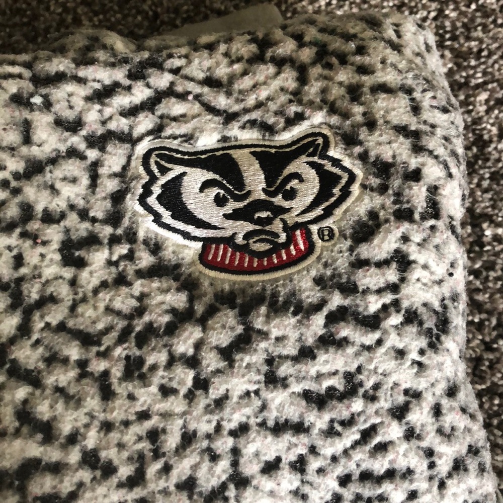 Wisconsin badger PINK sherpa